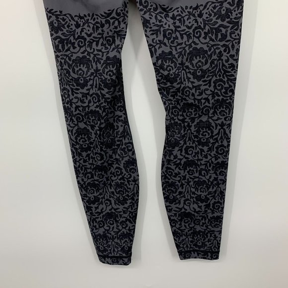 Lululemon Wunder Under Pant High Rise Engineered Print Gray Floral - Picture 10 of 10
